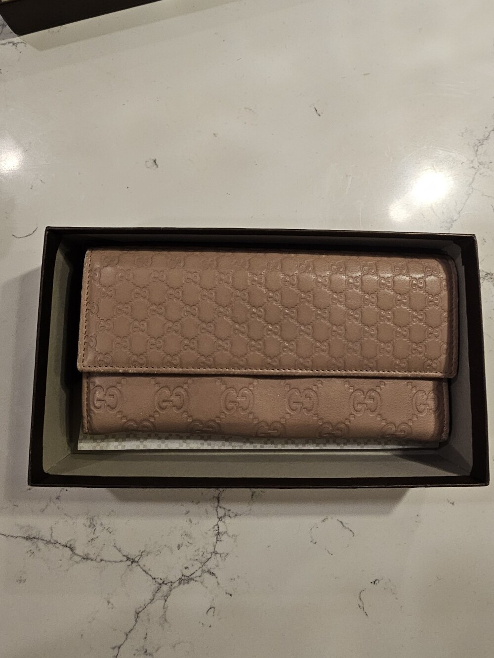 Gucci Taupe Leather Wallet
